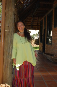 Marcia Pirmez on porch